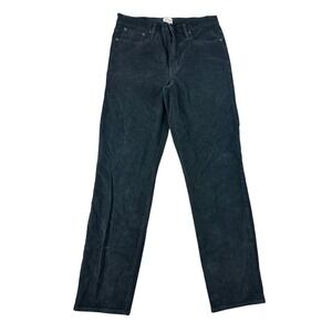 J.Crew Reimagined Jeans Men 30T Black Corduroy Vintage Slim Straight Cotton